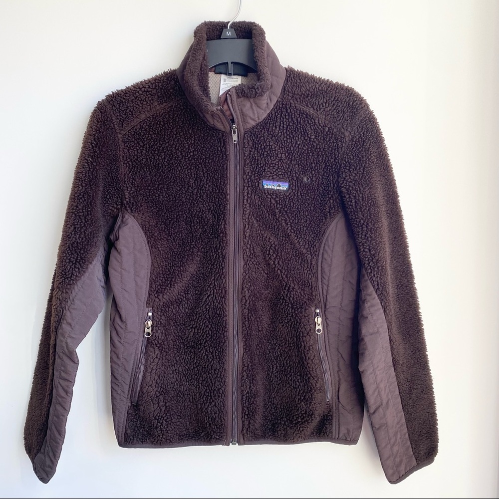 Patagonia fleece jacket zip-up brown size medium